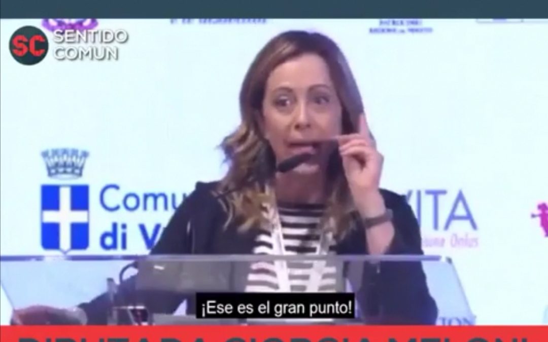 Política y periodista italiana Giorgia Meloni