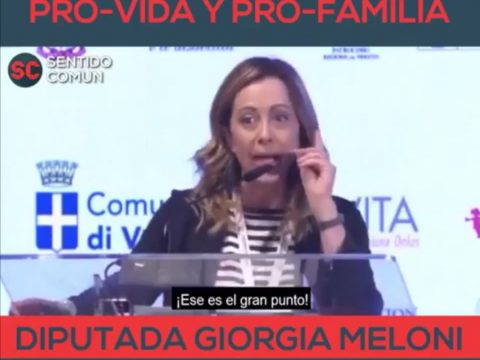 Política y periodista italiana Giorgia Meloni