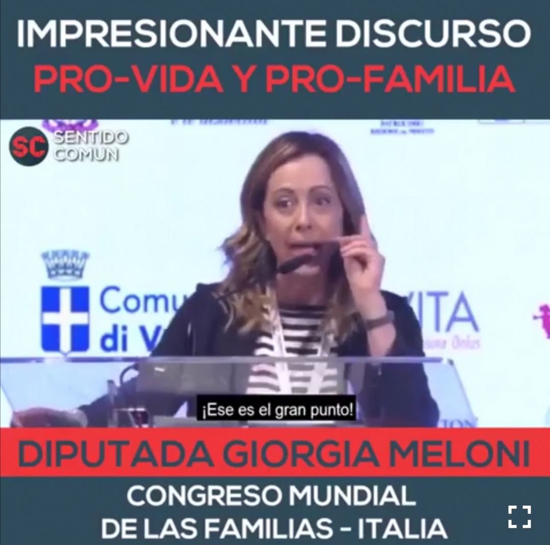 Política y periodista italiana Giorgia Meloni